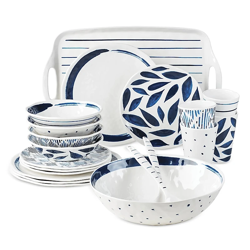 Lenox Blue Bay Melamine 20 Piece Dinnerware Set