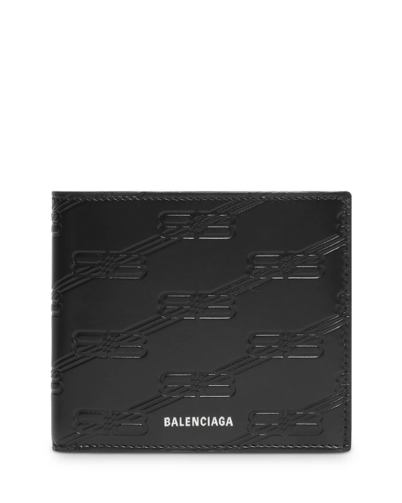 Embossed Monogram Square Folded Wallet Box