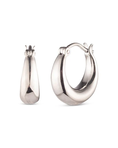 Sterling Silver Graduated Hoop Earrings