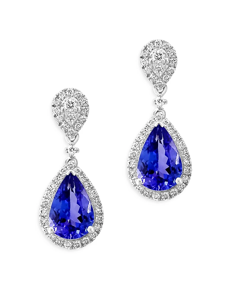 Bloomingdale's Fine Collection Tanzanite & Diamond Pear Drop Earrings