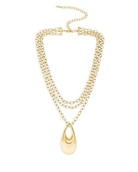 Infinity Layered Pendant Necklace, 15"-22"