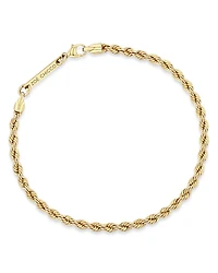 14K Yellow Gold Heavy Metal Rope Link Chain Bracelet