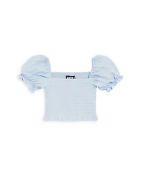 Girls' Marlee Smocked Floral Puff Sleeve Top