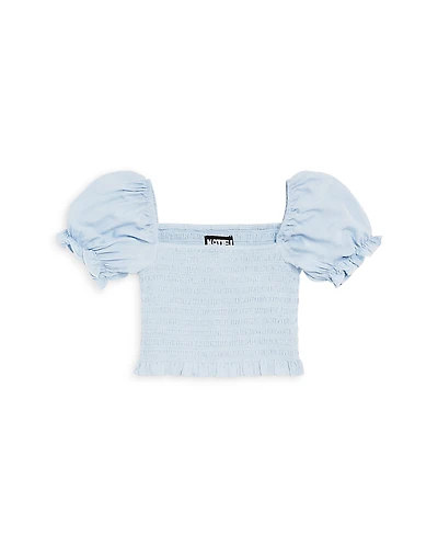 KatieJnyc Girls' Marlee Smocked Floral Puff Sleeve Top - Big Kid