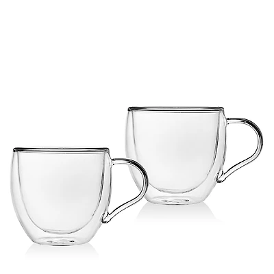 Godinger Double Walled Glass Espresso Cup, Set of 2
