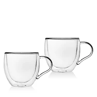 Godinger Double Walled Glass Espresso Cup, Set of 2