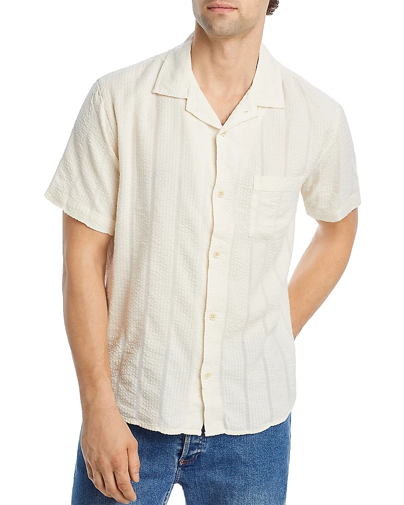 Corridor Seersucker Short Sleeve Camp Shirt