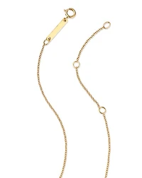14K Yellow Gold Tender Tokens Diamond Love Disc Pendant Necklace, 18-20"
