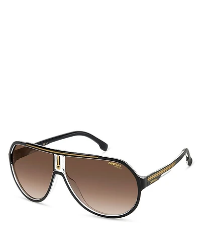 Aviator Shield Sunglasses, 64mm