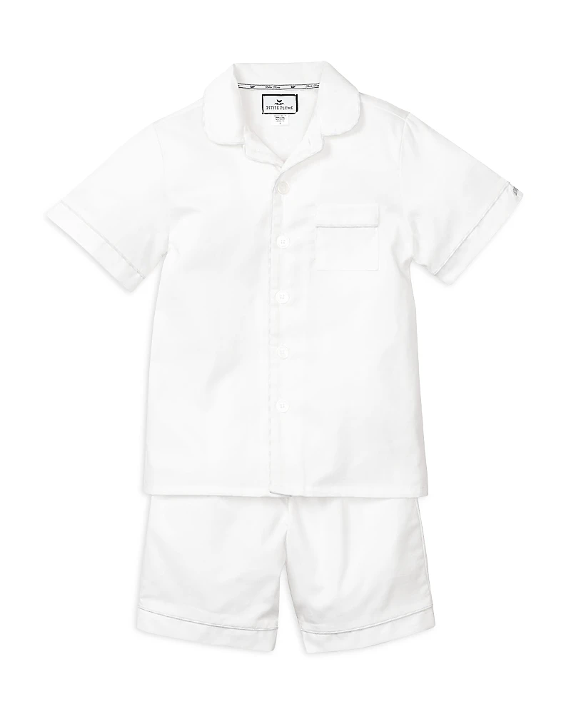 Petite Plume Boys' Classic White Short Set - Baby, Little Kid, Big Kid