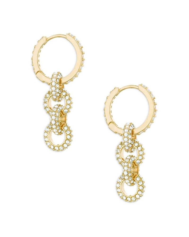 Multi Ring Crystal Dangle Earrings