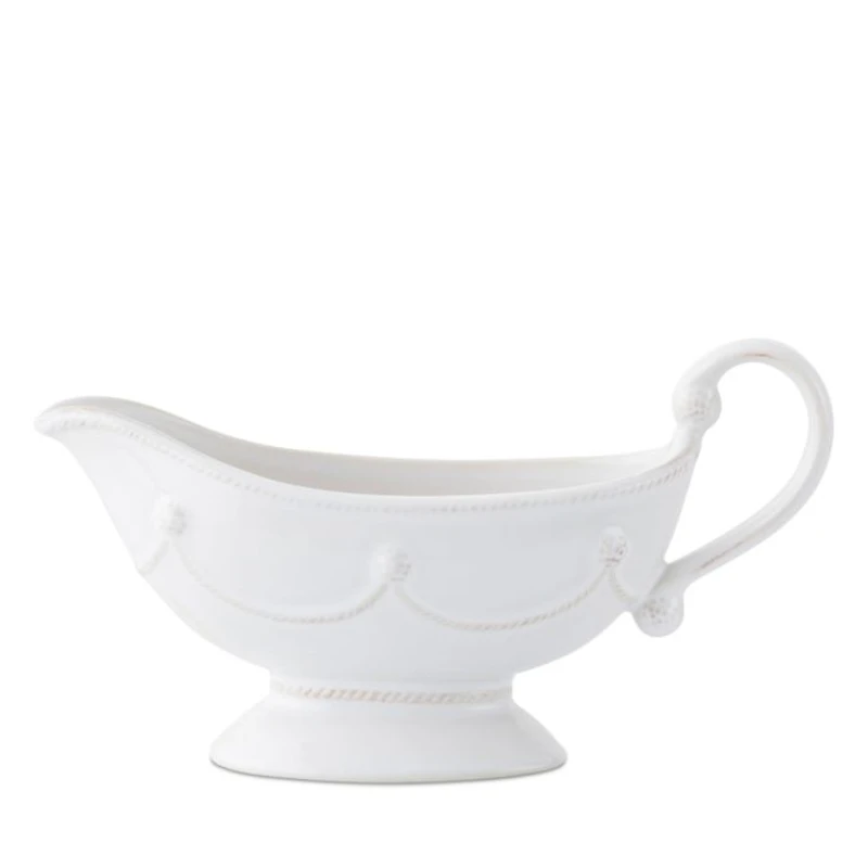 Berry & Thread Whitewash Sauce Boat and Stand
