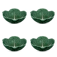 Bordallo Pinheiro Cabbage Cereal Bowl, Set of 4