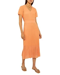 Misook Pleated Midi Dress