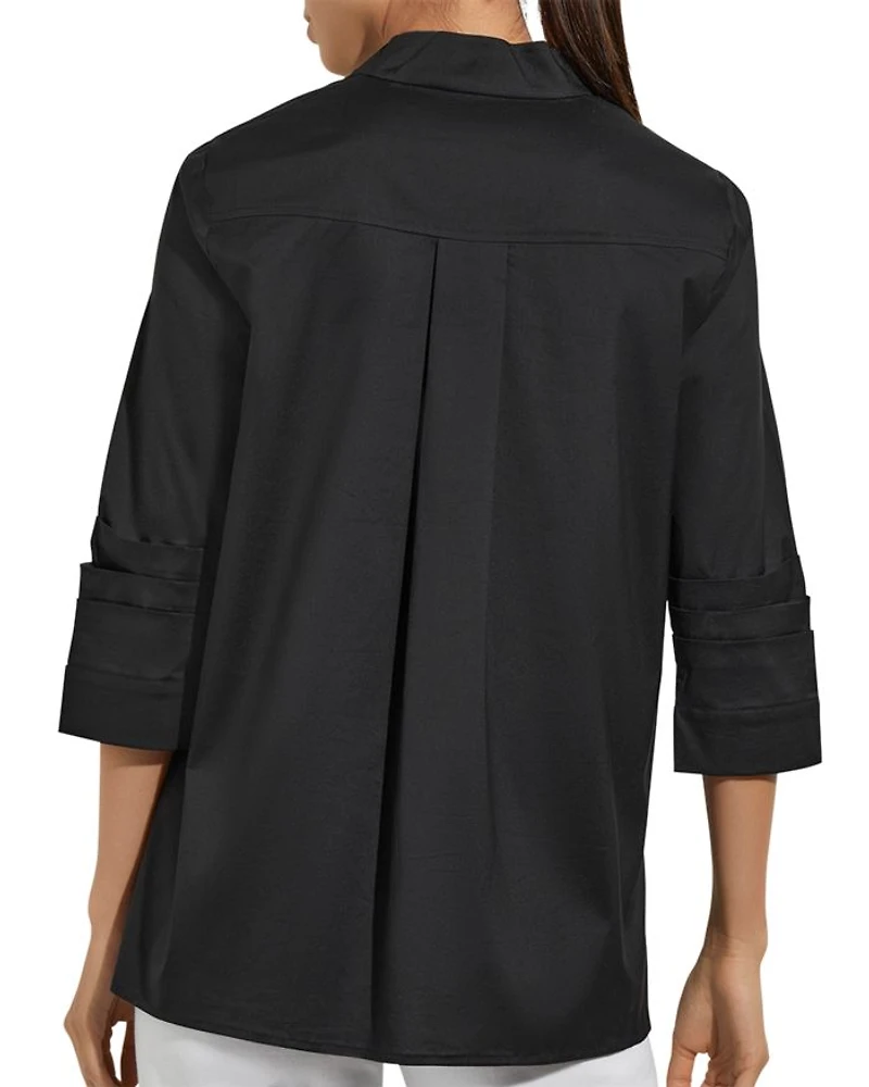 Pleated Sleeve Tunic Top