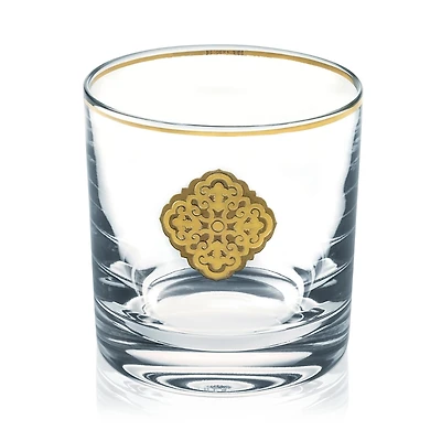 Vista Alegre Golden Dog Old Fashioned Glass