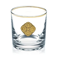 Vista Alegre Golden Dog Old Fashioned Glass