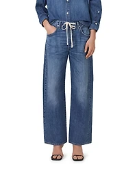 Brynn Drawstring High Rise Wide Leg Jeans Atlantis