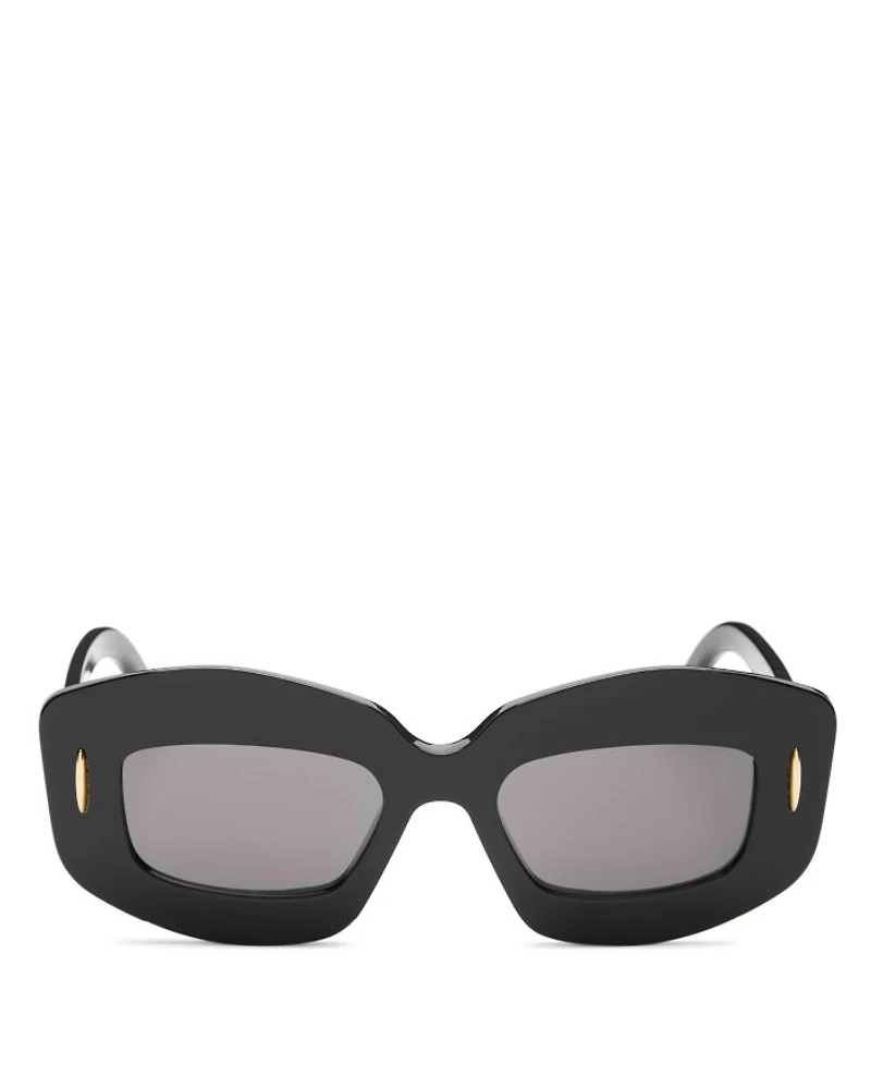 Chunky Anagram Rectangular Sunglasses, 49mm