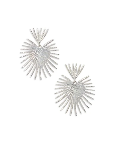 Silver Fan Large Earrings