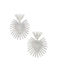 Silver Fan Large Earrings