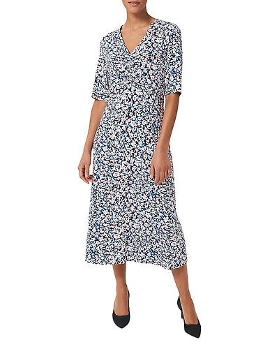 Hobbs London Frankie Ruched Midi Dress