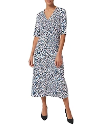 Hobbs London Frankie Ruched Midi Dress
