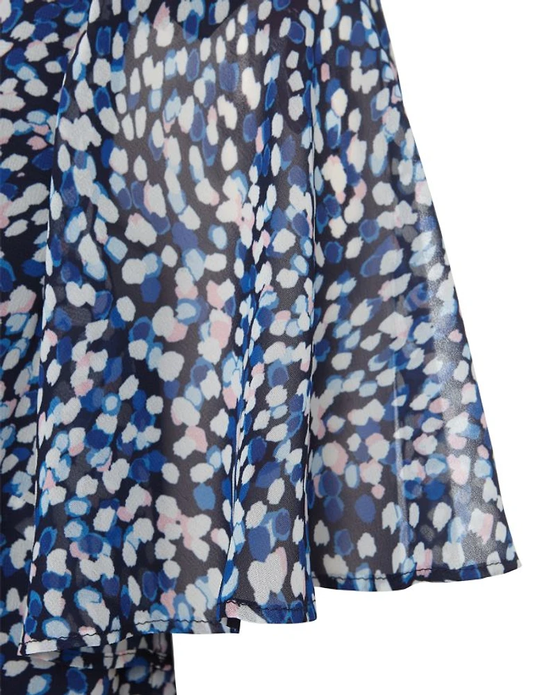 Sadie Printed Flounce Hem Dress