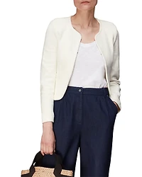 Whistles Collarless Jersey Jacket