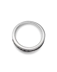 Men's Black Diamond Band in 14K White Gold, 0.60 tcw