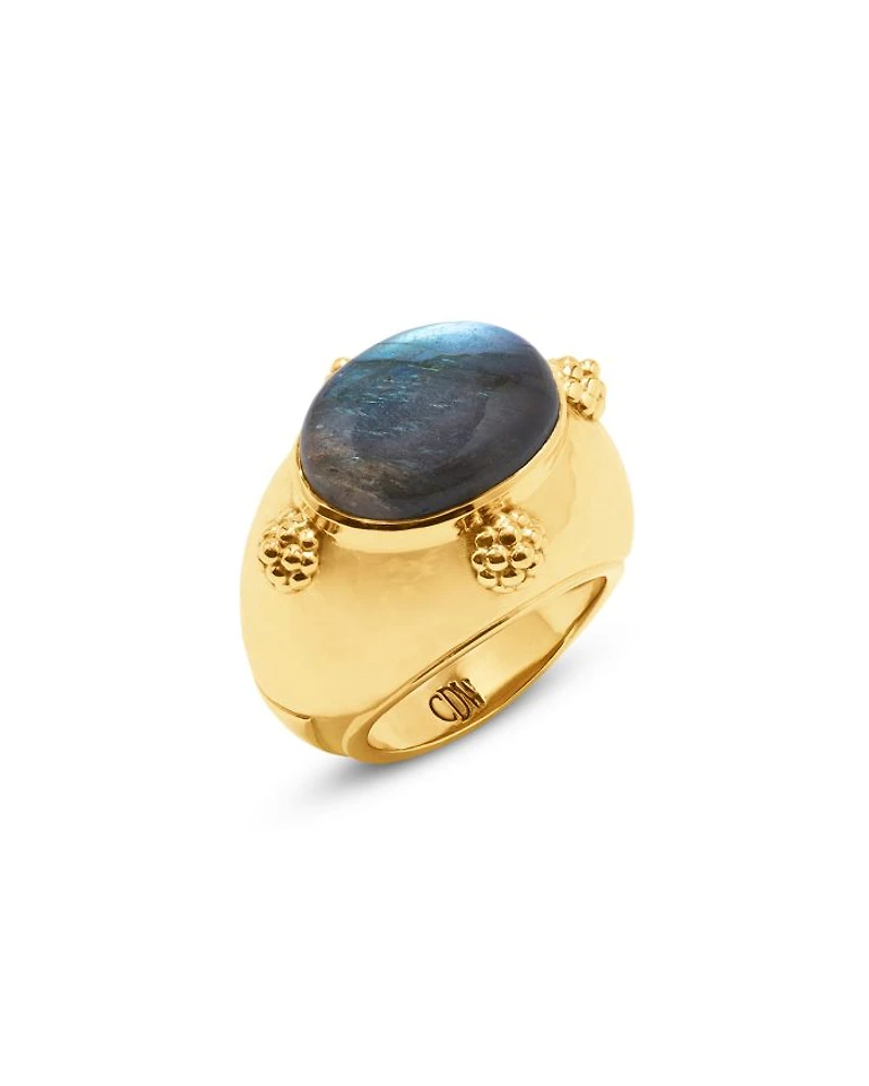 Cleopatra Oval Labradorite Ring