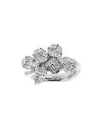 Zydo 18K White Gold Mosaic Diamond Cluster Ring