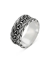 Milanesi And Co Sterling Silver Oxidized Weave Band Ring