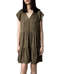 Zadig & Voltaire Rito Tiered Satin Dress