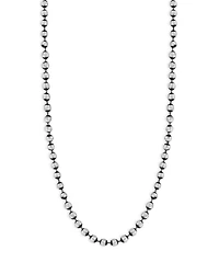 Milanesi And Co Men's Sterling Silver Oxidized Ball Chain Necklace