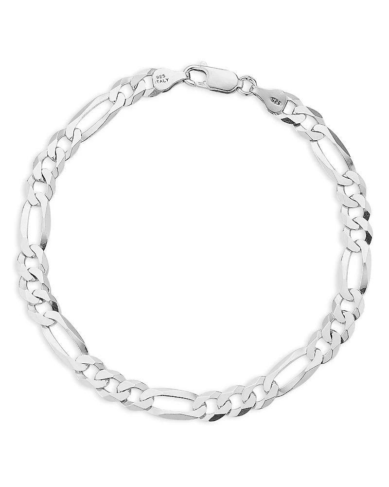 Milanesi And Co Men's Sterling Silver 7mm Figaro Chain Bracelet
