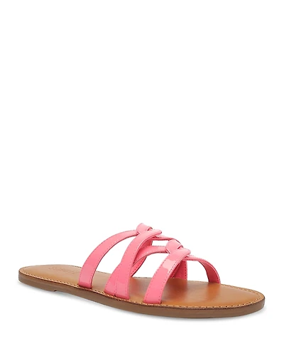 Schutz Women's Lyta Patent Strappy Slide Sandals