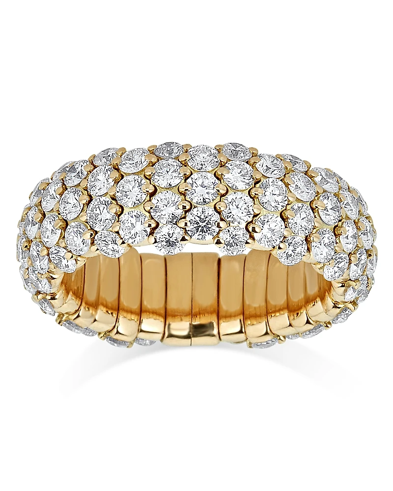 Zydo 18K Yellow Gold Stretch Diamond Band Ring