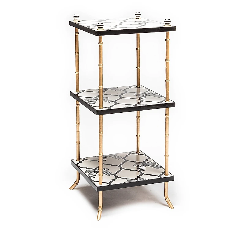 Mackenzie-Childs Pretty As A Bow 3 Tiered Table