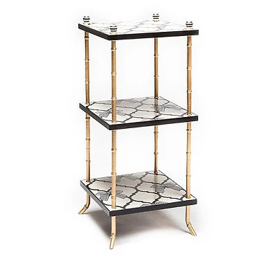 Mackenzie-Childs Pretty As A Bow 3 Tiered Table