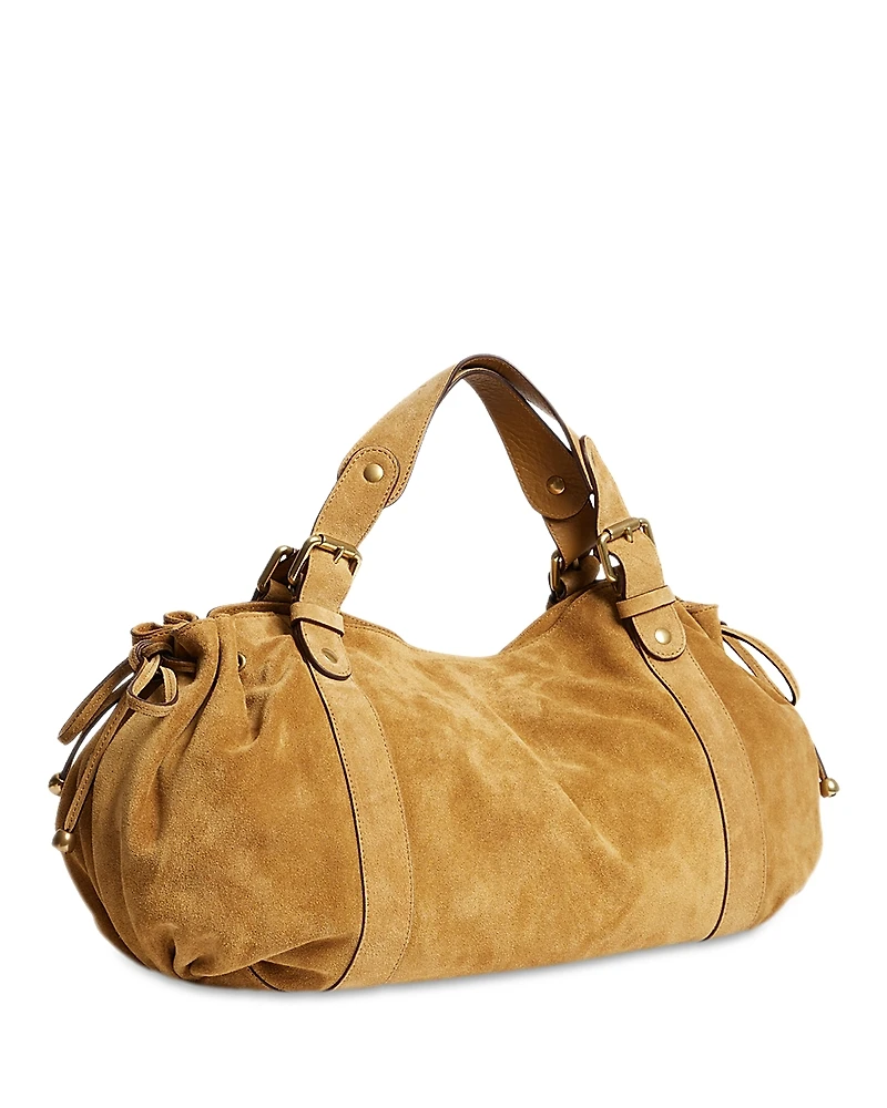 Gerard Darel 24H Suede Handbag