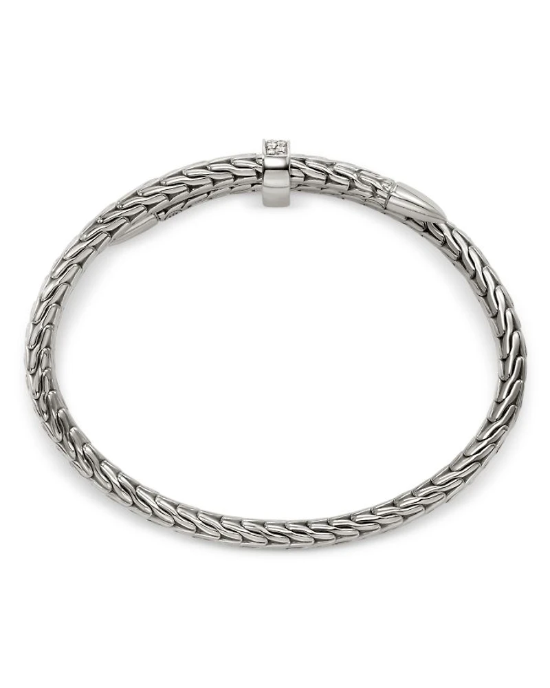 Sterling Silver Diamond Spear Flex Cuff