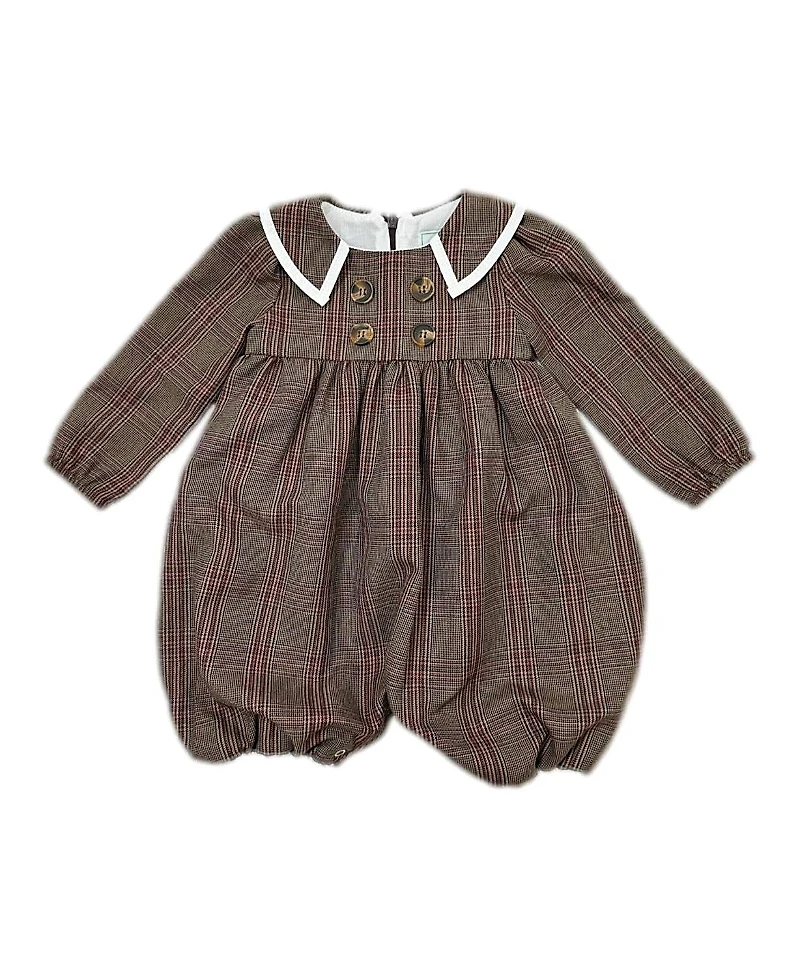 Petite Maison Kids Unisex Blair Estate Tweed Romper
