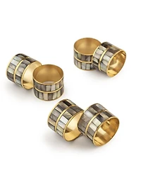 Primrose Black Pearl Napkin Rings, Set of 6