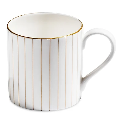 Richard Brendon Pinstripe Gold Large Mug, Set of 2