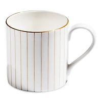 Richard Brendon Pinstripe Gold Large Mug, Set of 2
