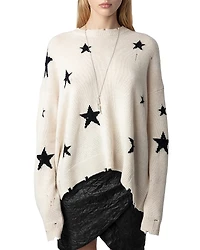 Zadig & Voltaire Unisex Markus Distressed Cashmere Sweater