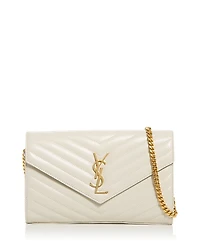 Saint Laurent Cassandre Matelasse Chain Wallet