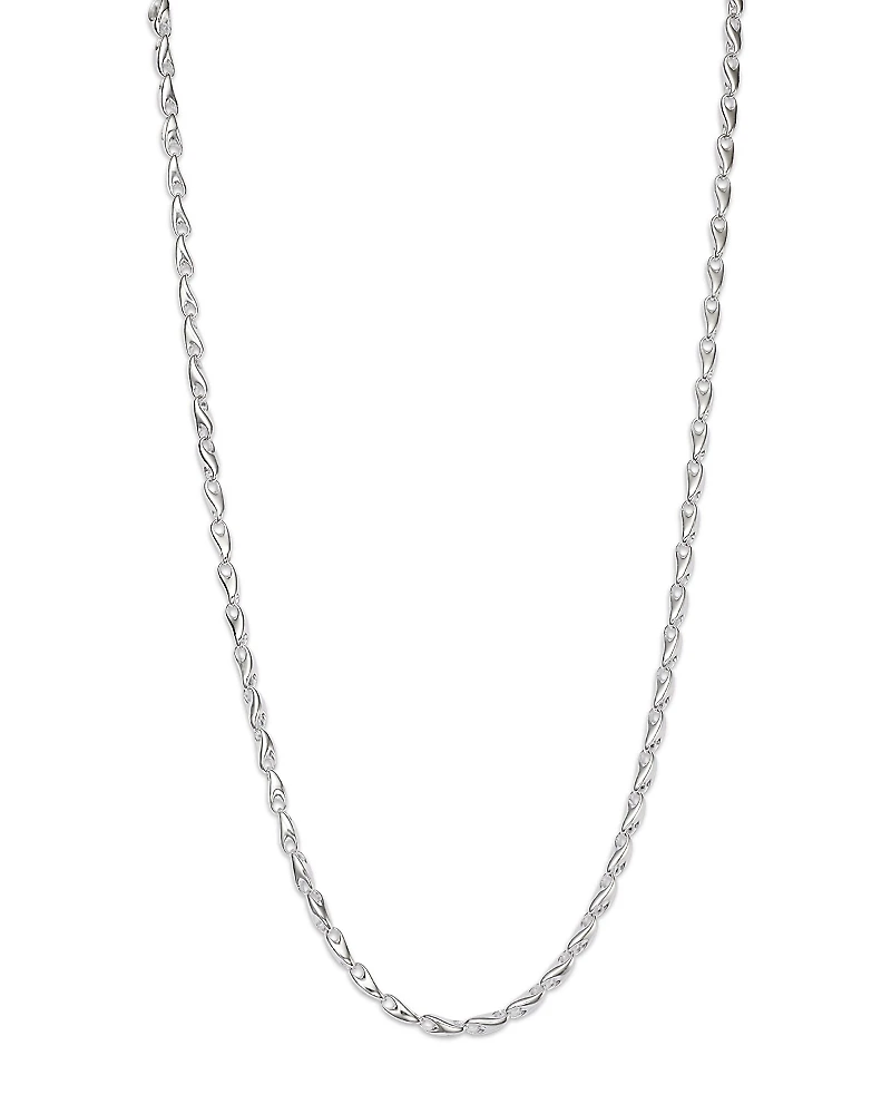 Georg Jensen Sterling Silver Reflect Slim Link Statement Necklace, 21.65