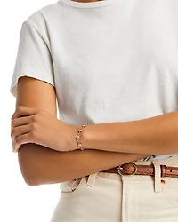 Diamond Pavé Link Bracelet in 14K Yellow Gold, 1.0 tcw